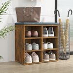 vidaXL Armoire à chaussures Chêne fumé 52 5x30x50 cm
