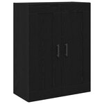 vidaXL Armoire Noire Chêne 69 5x34x90 cm Bois Aggloméré