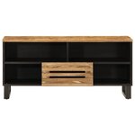 vidaXL Meuble TV 100x34x46 cm bois massif de manguier brut