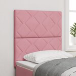vidaXL Tête de lit en velours rose - 80 cm avec un design en blocs de diamant