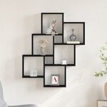 Meuble mural vidaXL Chêne noir 78x15x92 cm en bois reconstitué