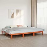 VidaXL Cadre de lit familial sans matelas marron ciré 270x200 cm