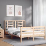 vidaXL Cadre de lit sans matelas bois massif