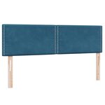 vidaXL Sommier à lattes de lit et matelas bleu foncé 160x210cm velours