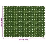 vidaXL Écran de balcon avec feuilles Vert 200 x 150 cm