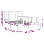 vidaXL Cadre de lit sans matelas blanc bois de pin massif