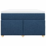 vidaXL Sommier à lattes de lit avec matelas Bleu 120x200 cm Tissu