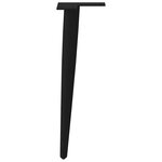 vidaXL Pieds de table basse coniques 4 pièces Noir 30-31 cm Acier