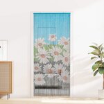 vidaXL Rideau de porte anti-insectes multicolore 200 x 90 cm Bambou