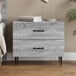 vidaXL Cabinet de chevet avec tiroir Sonoma gris 62 x 34 5 x 47 5 cm