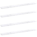 vidaXL Étagère Murale avec étagère 4 Pièces Marbre blanc 115 x 9 x 3 cm