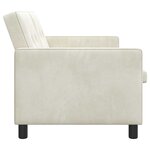 vidaXL Canapé-Lit Crème Tissu