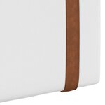 vidaXL Tête de lit suspendue Blanc PU antique