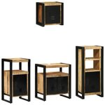 vidaXL Ensemble de mobilier de salle de bain avec étagère 4 Pièces