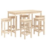 vidaXL Ensemble de bar de jardin 7 Pièces Bois de pin massif