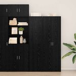 vidaXL Haut Armoire Chêne noir 45 x 42 5 x 185 cm Bois d'ingénierie