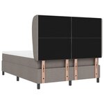 vidaXL Lit à ressorts avec matelas Taupe 140 x 190 cm tissu