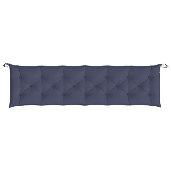 vidaXL Coussin de banc de jardin bleu marine 200x50x7 cm tissu oxford