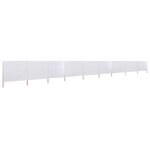 vidaXL Paravent 9 panneaux Tissu 1200 x 80 cm Blanc sable