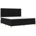 vidaXL Lit à ressort LED avec matelas Noir 200 x 200 cm tissu