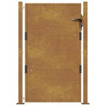 vidaXL Portail de jardin 105x130 cm acier corten