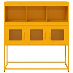 vidaXL Buffet jaune moutarde 100 5x39x107 cm acier laminé à froid
