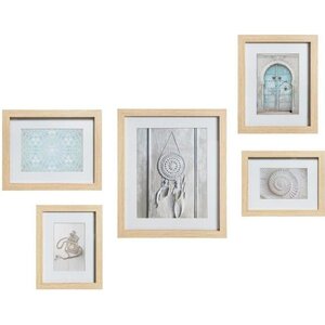 Set de 5 cadres photos Ethniques - Beige