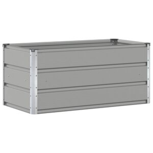vidaXL Jardinière Gris clair 100 x 50 x 45 cm Acier galvanisé