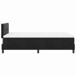 vidaXL Lit Box Spring avec Matelas & LED Noir 120x190 cm Velours