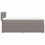 vidaXL Sommier à lattes de lit avec matelas Taupe 90x200 cm Tissu