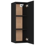 vidaXL Meuble TV Noir 30 5x30x90 cm Bois d’ingénierie