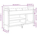 vidaXL Banc à chaussures chêne marron 85 5x32x57 5cm bois d'ingénierie