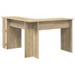 vidaXL Bureau d'angle avec rangement chêne de Sonoma 140x113 5x75cm