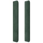 vidaXL Tête de lit avec oreilles Vert foncé 163x16x118/128 cm Velours