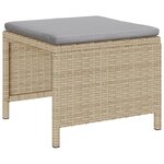 vidaXL Canapé d'extérieur Beige et gris clair Rotin  tissu Standard