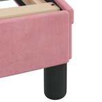 vidaXL Cadre de lit sans matelas rose 140x190 cm velours