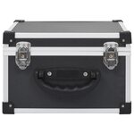 vidaXL Étui de CD pour 40 CD Aluminium ABS Noir