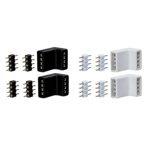 Connecteur d'angle yourled ruban blanc noir