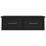 vidaXL Étagère murale avec tiroirs noir 60x26x18 5cm Bois d'ingénierie