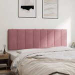 vidaXL Coussin de tête de lit rose 160 cm velours