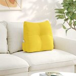 vidaXL Coussin de Dos Jaune clair 45 x 24 x 50 cm tissu