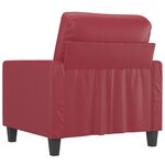 vidaXL Fauteuil Rouge bordeaux 60 cm Similicuir