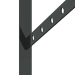 vidaXL Supports d'étagères 4 Pièces 40x2 5x25 cm noir acier inoxydable