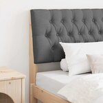 vidaXL Tête de lit capitonnée Gris foncé 100 cm Pin massif