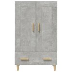 vidaXL Buffet haut Gris béton 70x31x115 cm Bois d'ingénierie