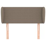 vidaXL Tête de lit avec oreilles Taupe 93x23x78/88 cm Tissu