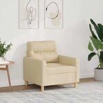 vidaXL Fauteuil Crème 60 cm Tissu