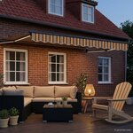 vidaXL Auvent rétractable électrique Jaune et Gris 3 5 x 2 5 m