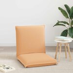 vidaXL Fauteuil de sol ajustable Beige Tissu en laine de mouton
