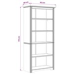 vidaXL Bibliothèque BODO 5 niveaux 82 x 40 x 173 cm Bois d'ingénierie